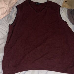 Jos. A. Bank Burgundy Sleeveless Sweater Vest
